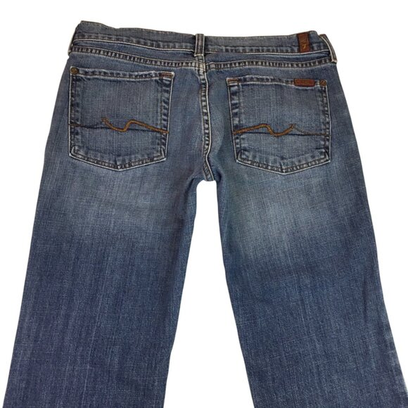 7 For All Mankind Bootcut Womens 31 Jeans Medium Wash Mid-Rise Denim - Picture 9 of 15